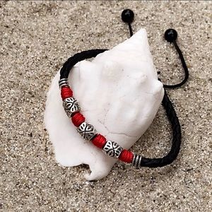 “Etched” Rope Anklet | Red